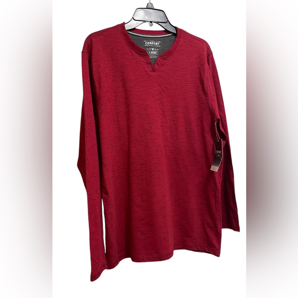 COMPANY EIGHTY ONE TRADEMARK SHIRT MENS LONG SLEEVE THUNDER RED COLOR SIZE LARGE